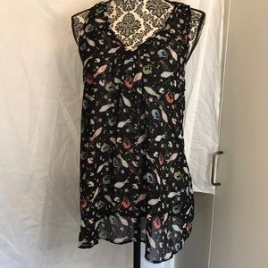 Novelty cat print over shirt